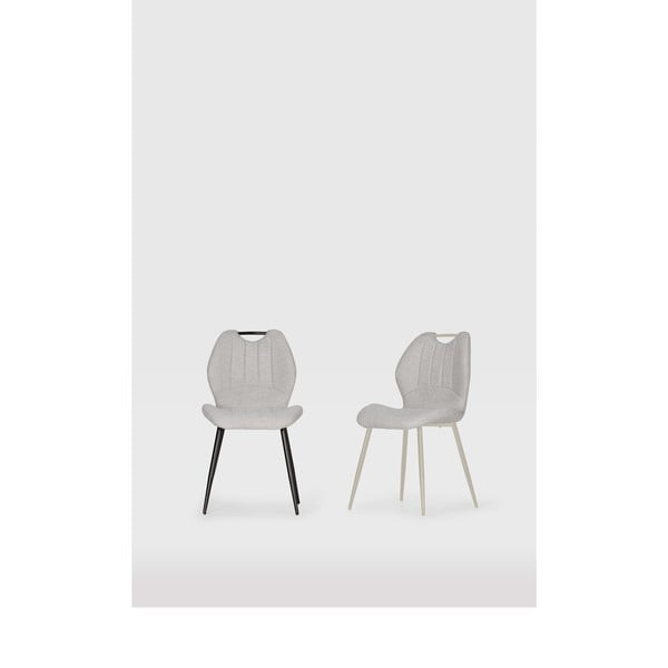 Scaune de dining gri-deschis 4 buc. Muli – Marckeric-image-1