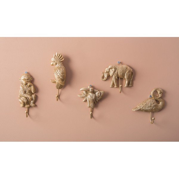 Cuier de perete Leitmotiv Monkey, auriu-image-2