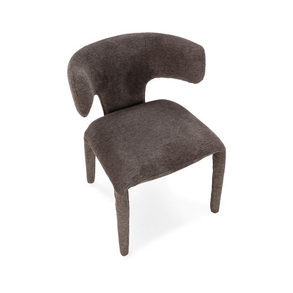 Scaun de living maro închis tapițat Maca – MOME-image-3