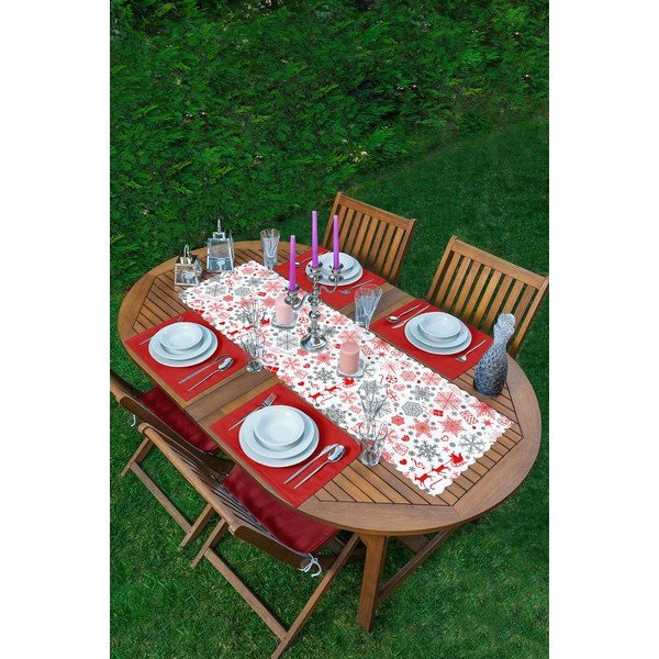 Set de Crăciun de 4 suporturi de farfurie și un napron 140x45 cm American Servis - Mila Home-image-1