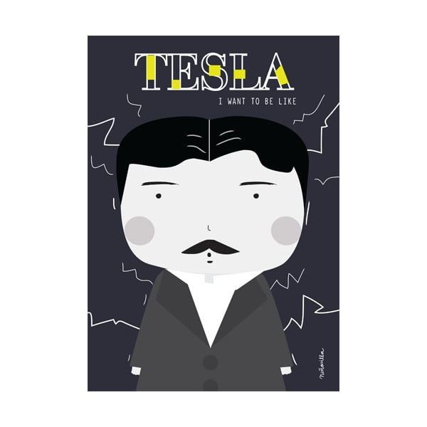 Poster NiñaSilla Tesla, 21 x 42 cm