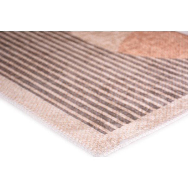 Covor tip traversă bej lavabil 80x200 cm – Vitaus-image-2
