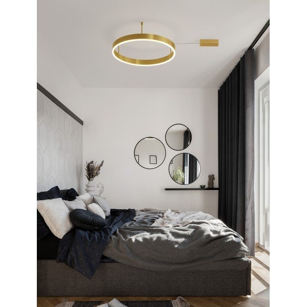 Plafonieră alămie LED cu intensitate reglabilă din aluminiu Motif – Nova Luce-image-1