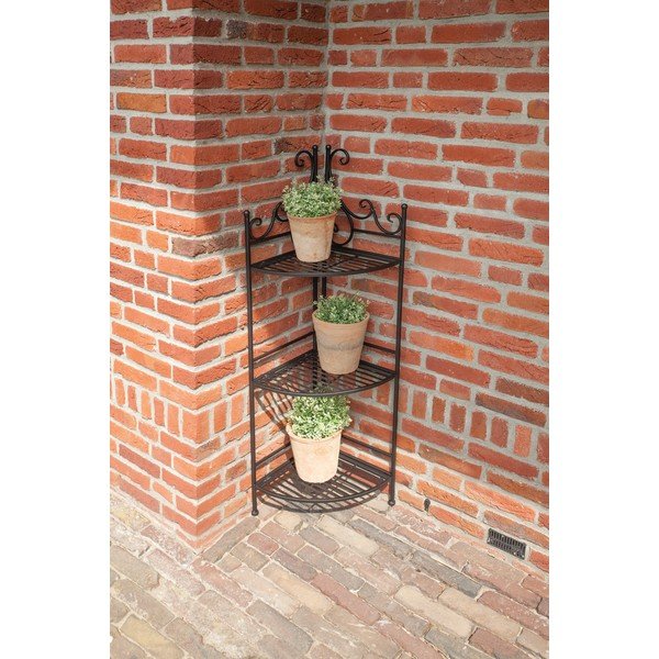 Suport metalic de colţ pentru ghivece Esschert Design, negru-image-1