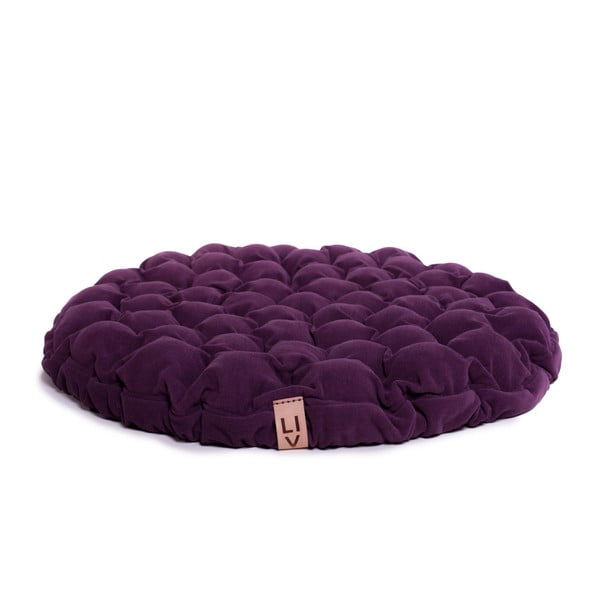 Pernă relaxare cu bile de masaj Linda Vrňáková Bloom, Ø 65 cm, violet