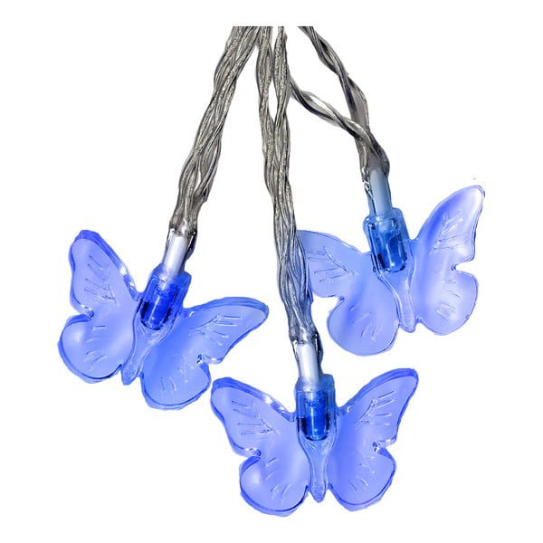 Decoraţiune luminoasă Best Season Butterflies, délka 280 cm, albastru