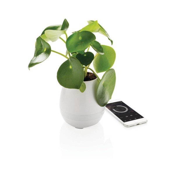 Ghiveci cu boxă/difuzor încorporat XD Design Flower, alb-image-1