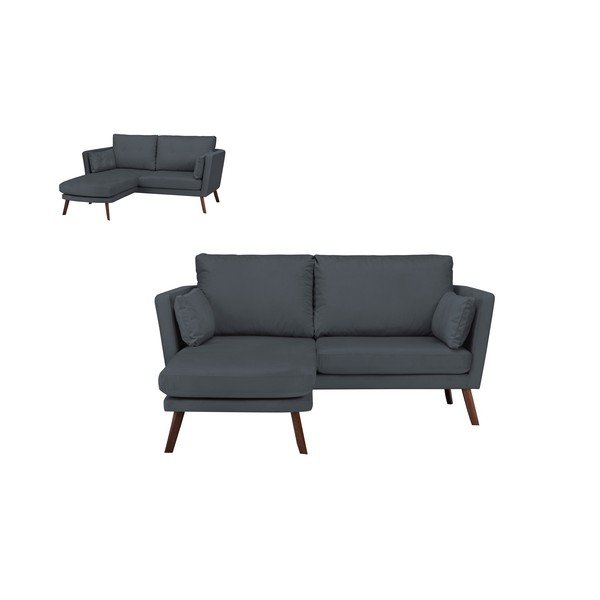Canapea cu 3 locuri Mazzini Sofas Elena, cu șezlong pe partea stângă, gri-image-4