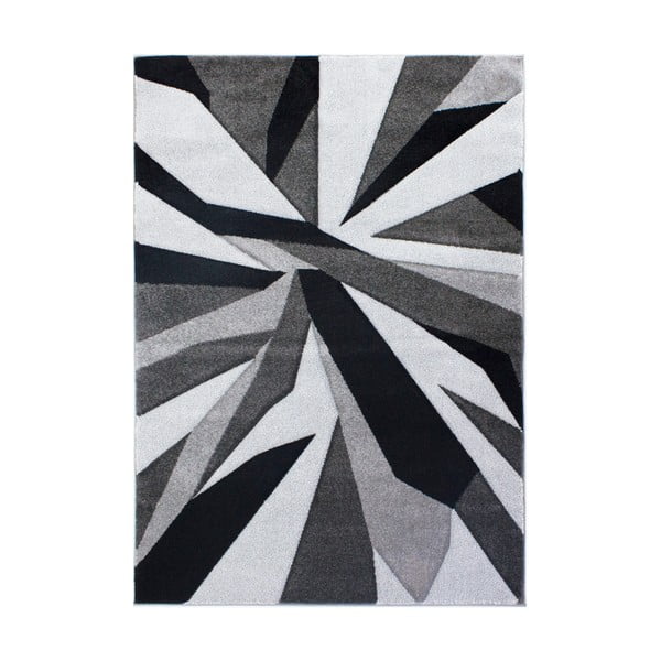 Covor Flair Rugs Shatter Black Grey, 80 x 150 cm, negru - gri