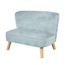 Canapea pentru copii albastru-deschis cu tapițerie din catifea 70 cm Lil Sofa – Roba