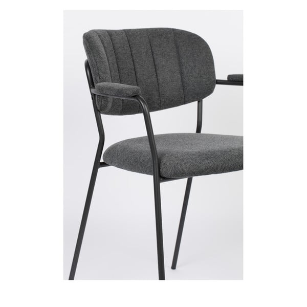 Scaune de dining gri-antracit 2 buc. Jolien – White Label-image-1