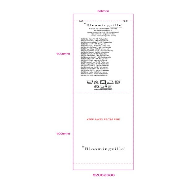 Pătură albastră 130x160 cm Nevine – Bloomingville-image-4