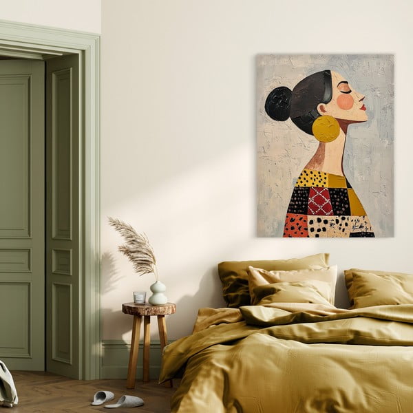 Tablou cu detalii pictate manual 70x100 cm Mae – Styler-image-4