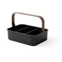 Organizator de baie negru din plastic reciclat Bellwood – Umbra