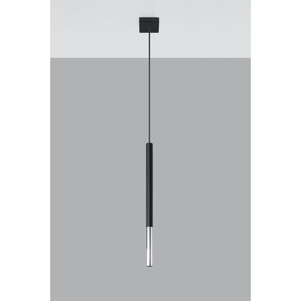 Lustră neagră/argintie din metal Asarot – Sollux-image-2