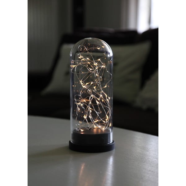 Decorațiune luminoasă cu LED Star Trading Glass Dome, înălțime 25 cm, negru-image-1