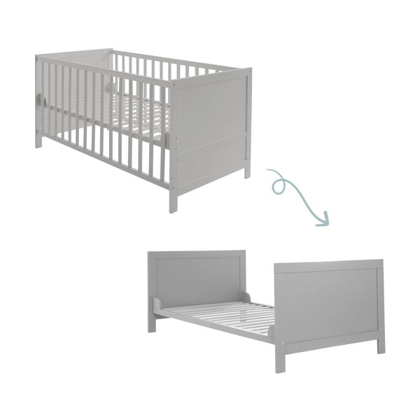 Pătuț gri deschis 70x140 cm – Roba-image-3