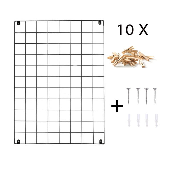 Avizier metalic 50 x 70 cm, negru-image-3