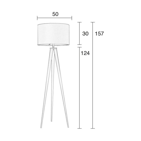 Lampadar Zuiver Tripod, ø 50 cm, alb-image-1