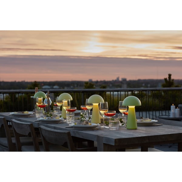 Veioză galbenă LED cu control prin telecomandă (înălțime 28 cm) Sam – Sirius-image-4