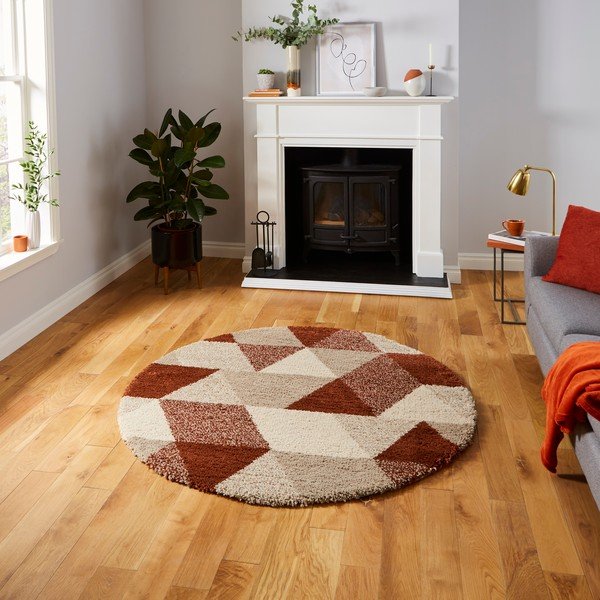 Covor Think Rugs Royal Nomadic Triangle, ø 160 cm, roșu-image-1