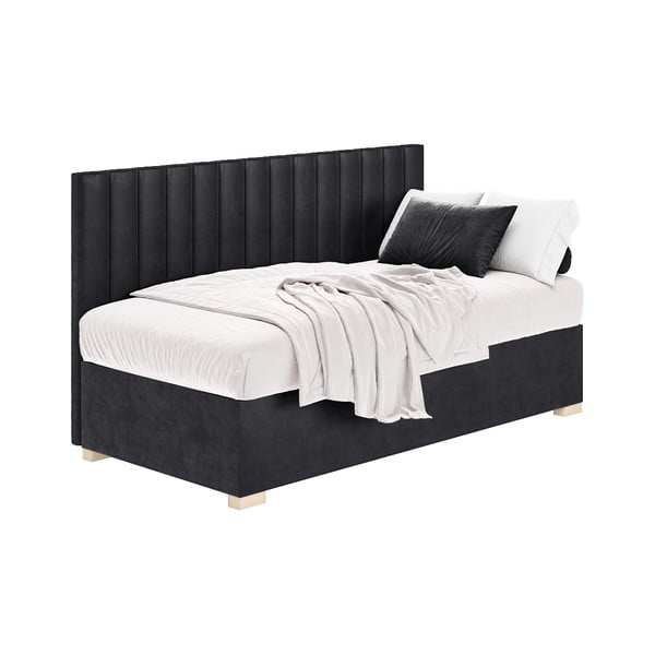 Pat pentru copii  albastru închis cu spațiu de depozitare cu saltea 90x200 cm Chill – Ghado-image-2