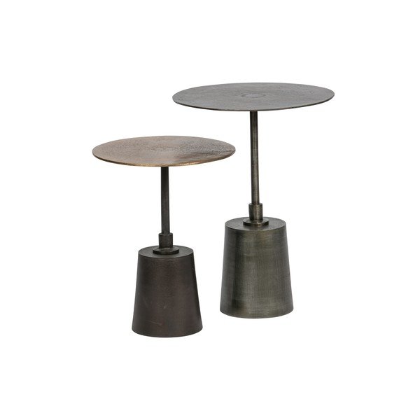 Set 2 mese metalice auxiliare BePureHome Crush, ø 42 cm