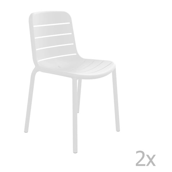 Set 2 scaune grădină Resol Gina, alb 