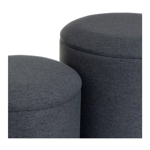 Pufuri gri-închis 2 buc. – Casa Selección-image-1