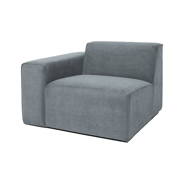 Modul pentru canapea gri cu tapițerie din catifea reiată  (cu colț pe partea stângă ) Sting – Scandic-image-1