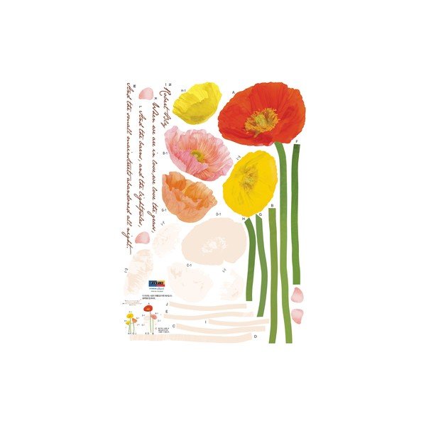 Autocolant Fanastick Poppies Flowers-image-2