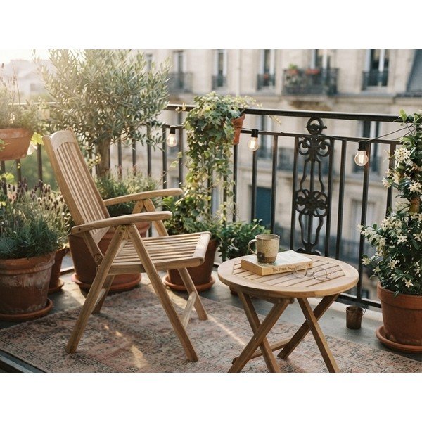 Fotoliu de grădină din lemn de tec Garden Pleasure Java-image-1