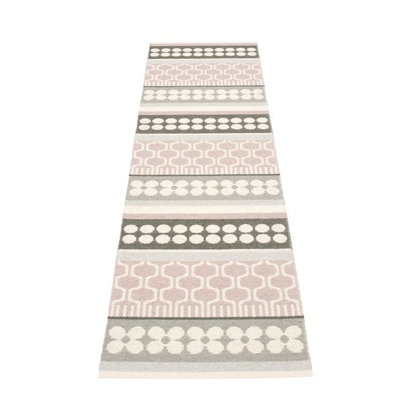 Covor tip traversă pentru interior și exterior roz deschis/gri 70x270 cm Asta Pale Rose – Pappelina