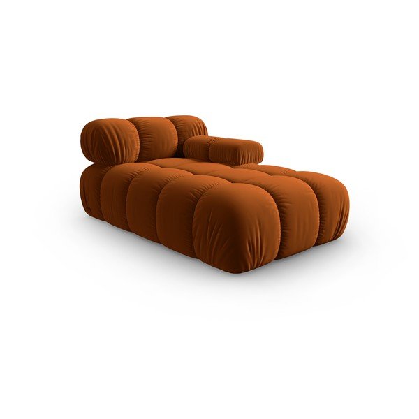 Șezlong portocaliu cu tapițerie din catifea (colț dreapta) Bellis – Micadoni Home-image-3