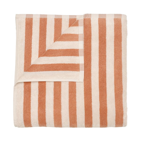 Prosop portocaliu/bej din bumbac organic din frotir 70x140 cm Arto – Blomus