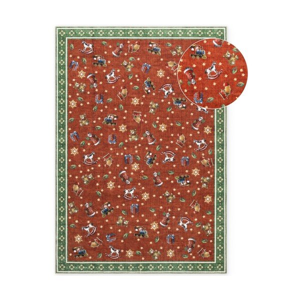 Covor roșu/verde 160x230 cm  cu model de Crăciun Toy's Delight Nostalgic Noel Red Green – Villeroy&Boch