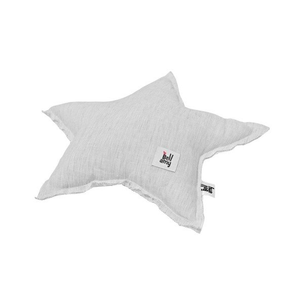 Pernă din in în formă de stea pentru copii BELLAMY Stripes, gri-image-2