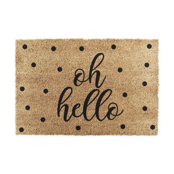 Covoraș de intrare din fibre de nucă de cocos 40x60 cm Oh Hello – Artsy Doormats