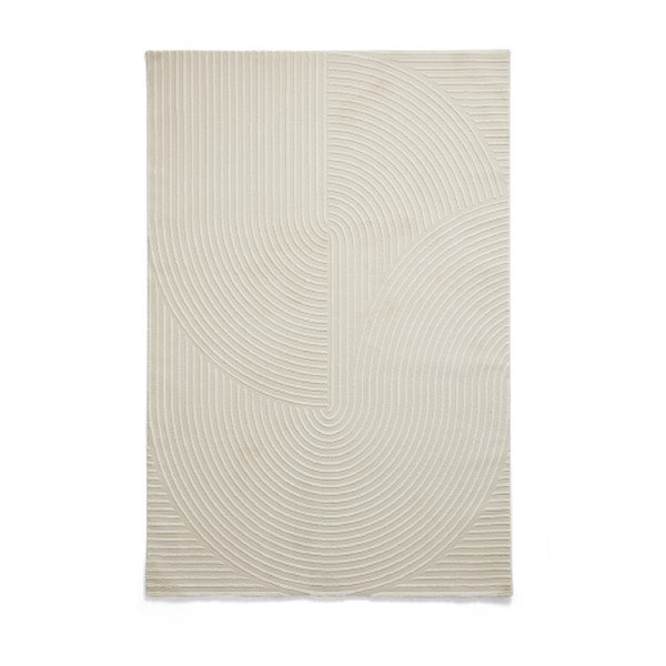 Covor crem lavabil din fibre reciclate 160x230 cm Flores – Think Rugs