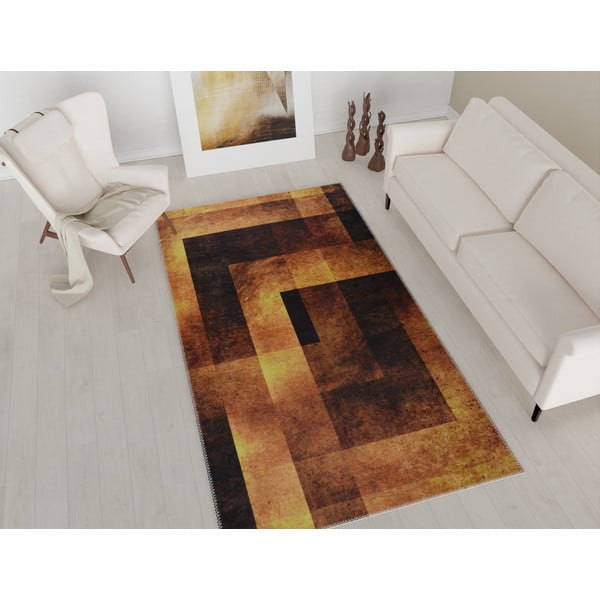 Covor portocaliu lavabil 120x180 cm – Vitaus-image-1