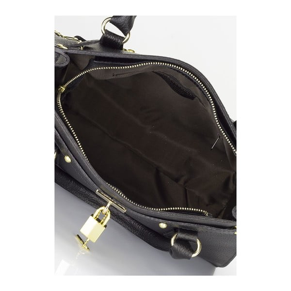 Geantă din piele Giulia Massari Clementine, negru-image-3