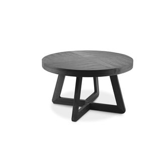 Masă extensibilă din lemn de stejar Windsor & Co Sofas Bodil, ø 130 cm, negru