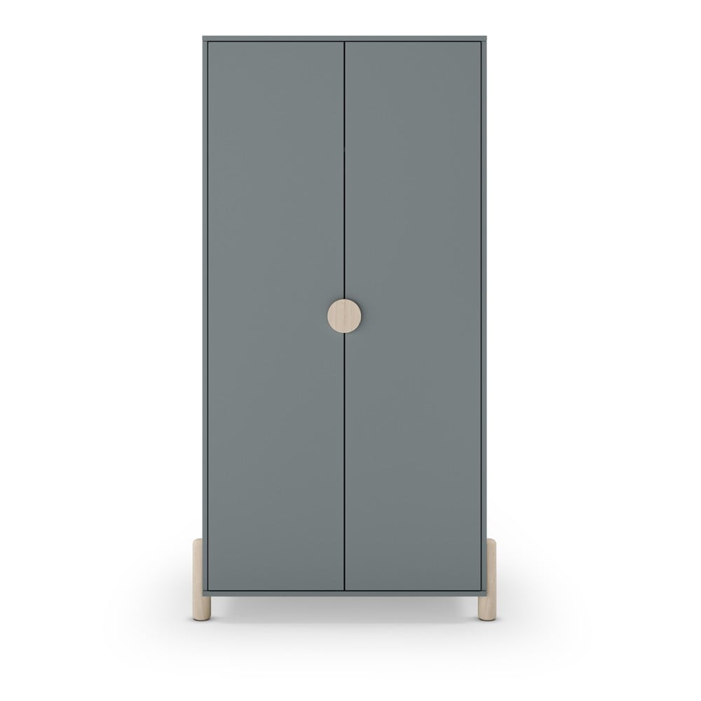 Șifonier de copii verde prăfuit din lemn de pin 93x180x45 cm Enola – Marckeric