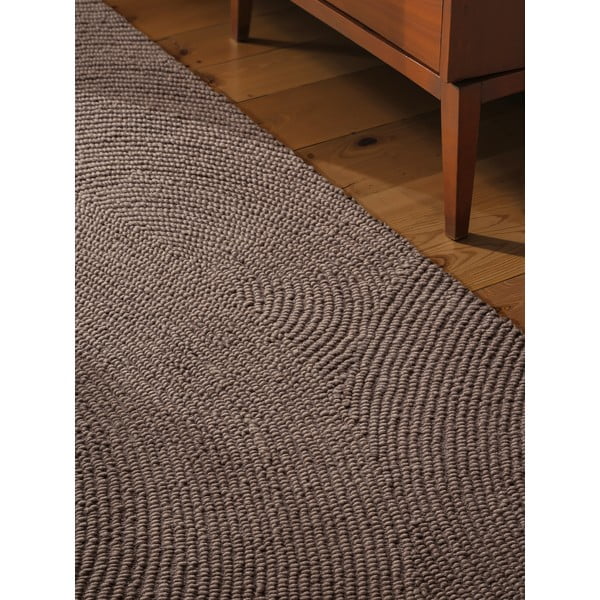 Covor tip traversă taupe țesut manual din lână 80x200 cm Eleni Taupe – Hanse Home-image-3