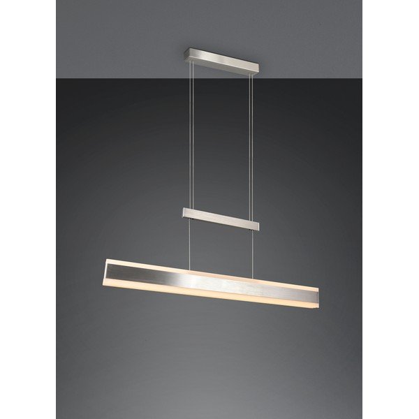 Lustră argintiu-mat LED cu abajur din metal Arcola – Trio-image-1