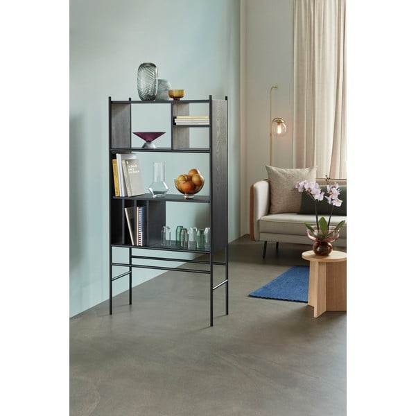 Bibliotecă din lemn de frasin Hübsch Divide, 79 x 160 cm, negru-image-2