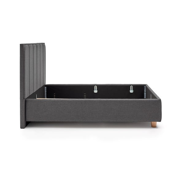 Pat dublu cu spațiu pentru depozitare ProSpánek Wega, 180 x 200 cm, gri închis-image-4