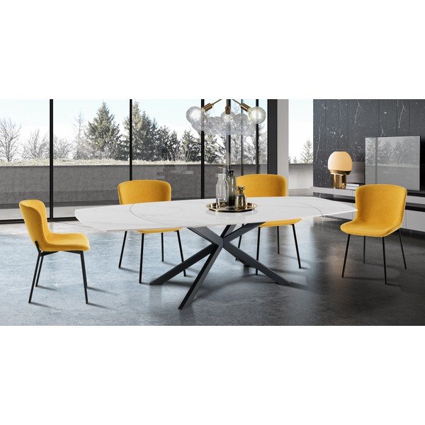 Scaune de dining galben-ocru 2 buc. Snug – Tomasucci-image-1