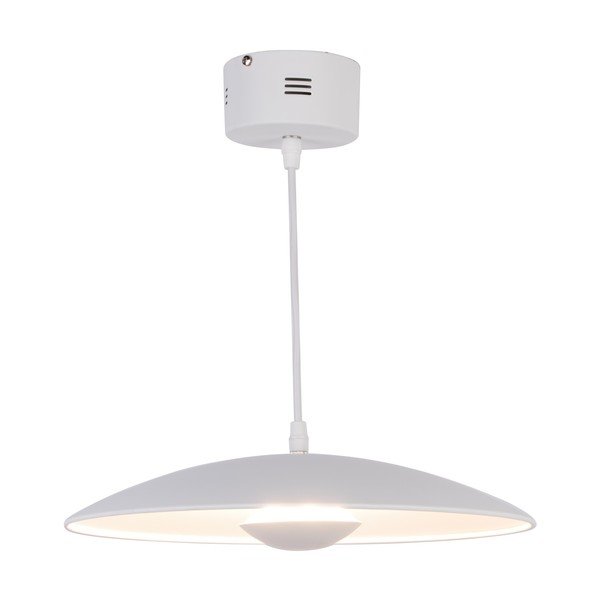 Lustră albă LED cu abajur din metal Lund – Candellux Lighting