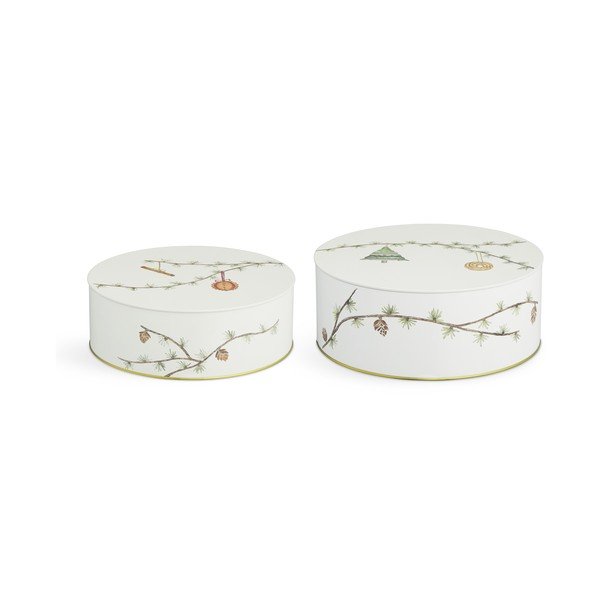 Recipiente 2 buc. pentru biscuiți Hammershøi Christmas – Kähler Design-image-2
